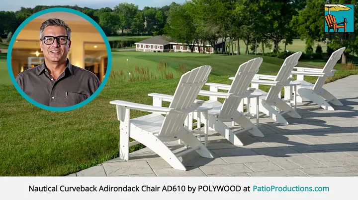 POLYWOOD Nautical Curveback Adirondack Chair AD610 | Classic Charm & Modern Durability