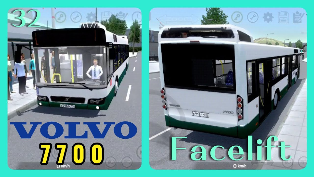 PBS Full KICKDOWN Volvo 7700 Facelift Ligne 107 aller-retour sur la map Fiktivdorf