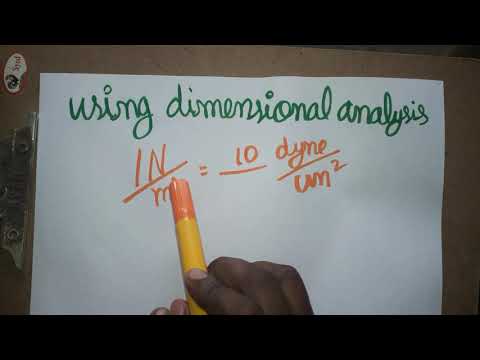 using dimensional analysis convert n/m2 to dyne/cm2