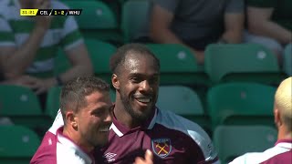 West Ham's Michail Antonio grabs his second goal on the counter in friendly against Celtic screenshot 4