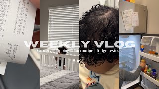 VLOG: A day as young parents with 2 under 2 | Grocery shopping, toddler hair Routine, fridge restock