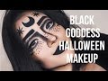 Black goddess halloween makeup  marcella febrianne