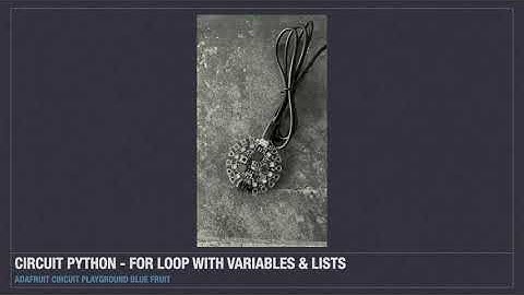 Circuit Playground - For Loop with Variables & Lists using CircuitPython & Mu
