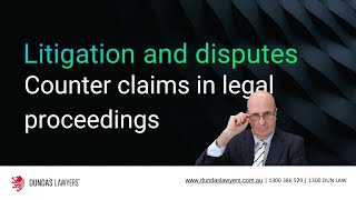 Counter claims in legal proceedings and introduction youtube