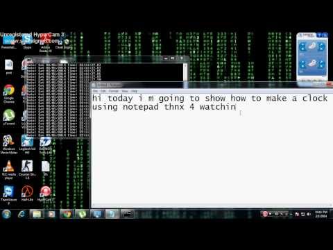 Make Your Own Clock Using CMD And Notepad