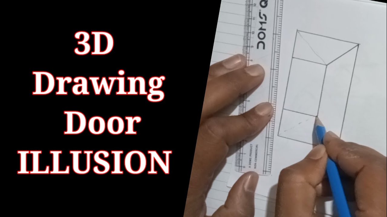 3D Door ILLUSION DRAWING PENCIL SKETCHEASY WAY TO DRAWPinkuArt. YouTube