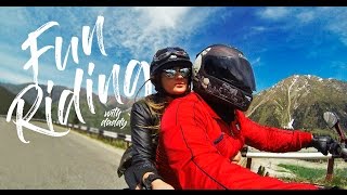 Fun riding with daddy | Поездка на БАО с папулей, Казахстан