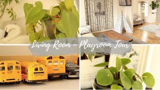 Living Room - Playroom Tour | Organized, Minimalist, Cozy