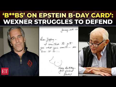 ‘Epstein was bachelor so I drew pair of b**bs’: Les Wexner confronted over controversial b-day Card