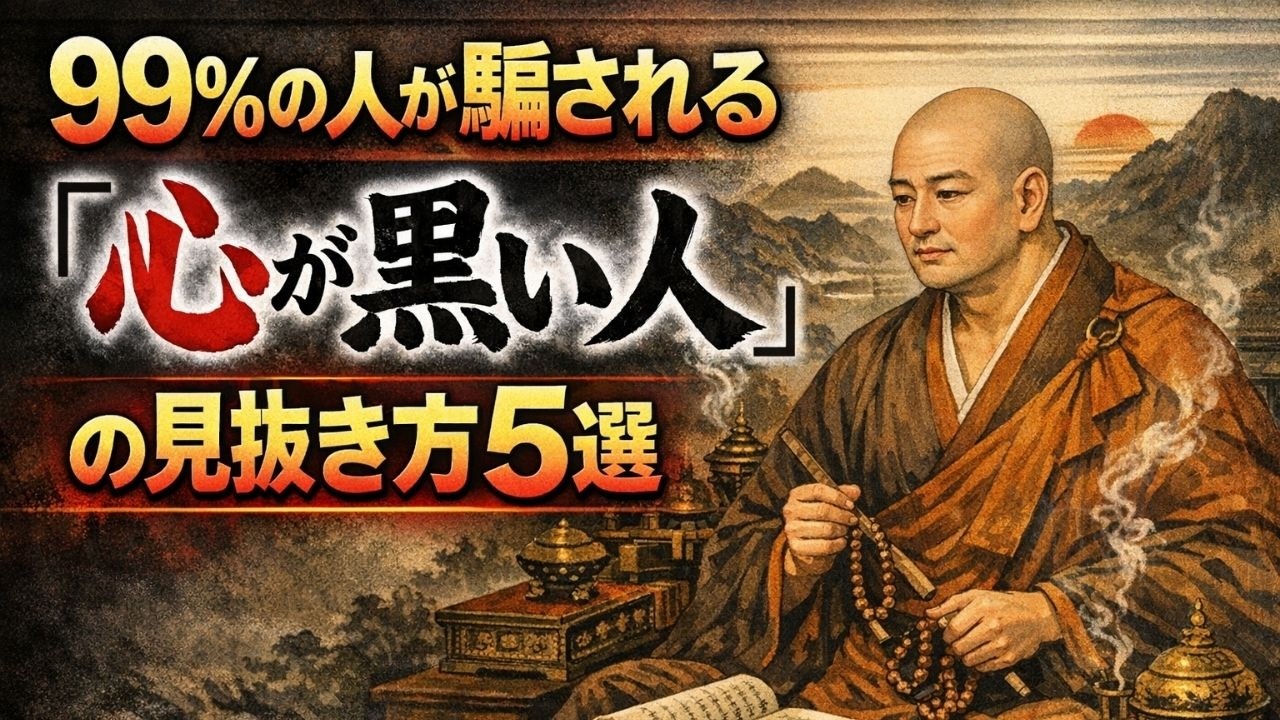 【空海の教え】99%の人が騙される「心が黒い人」の見抜き方5選