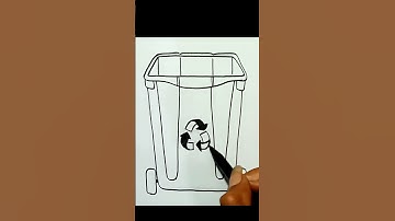 How to Draw RECYCLE TRASH #shorts