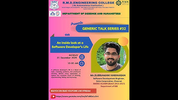 Generic Talk series #32 --An Inside look at a Software Developer’s Life