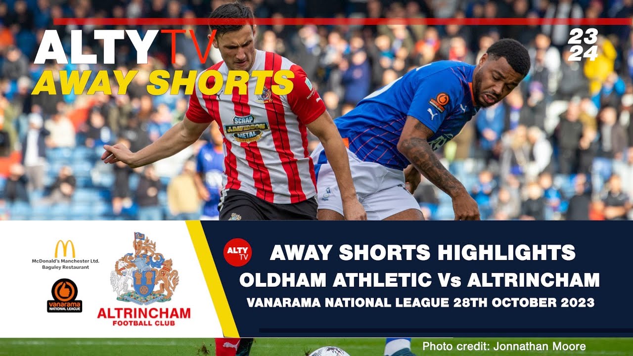 Altrincham vs Oldham Athletic on 25 Oct 22 - Match Centre - Oldham