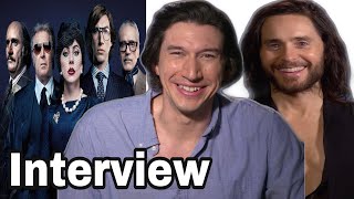 HOUSE OF GUCCI CAST INTERVIEW: ADAM DRIVER on LADY GAGA staying in character & JARED LETO SHINES!