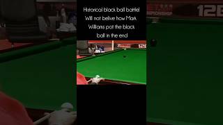 Black ball battle between Mark Williams and Stephen Hendry#snookerbattle