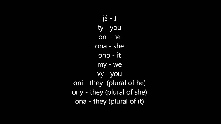 Personal pronouns in czech language