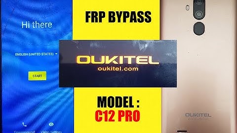 Oukitel Model C12 Pro Google Account Bypass Without PC