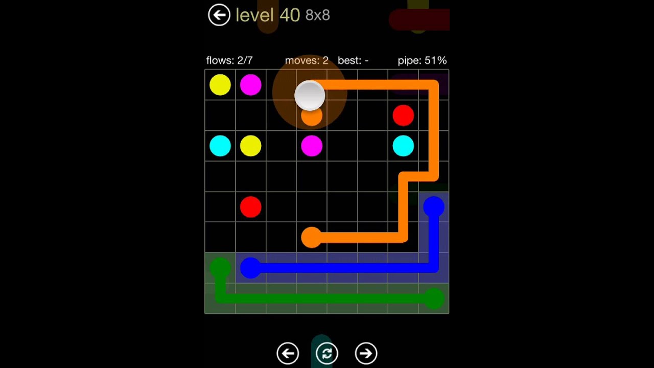 Flow Free 8x8 Mania Pack Level 40 Walkthrough