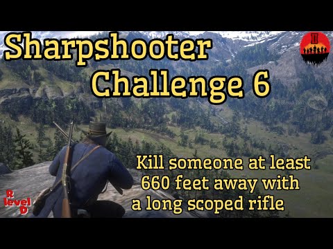Sharpshooter Challenge 6: Kill someone at least 660 feet with a long scoped rifle. #RDR2 #Story #PS5