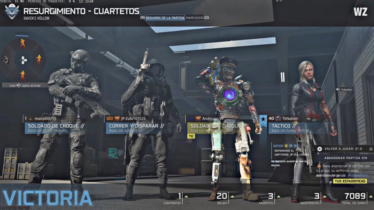 COD Resurgimiento - Victoria En Cuartetos Havens Hollow