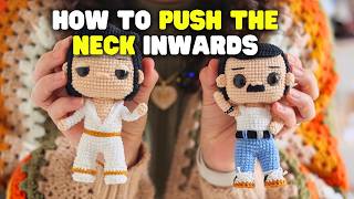 How to push the Amigurumi Neck Inwards