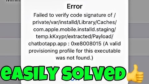 How to solve the error problem while installing IPA applications from Filza💯