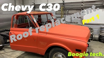 1969 Chevy C30 truck roof replacement.
