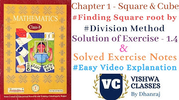Class 8 | Maths | Chapter 1 | Square & Cube | Exercise - 1.4 | CG Board | Solved Notes | Easy Video