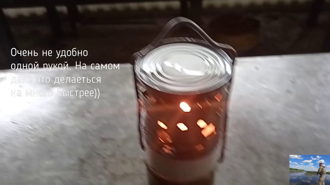 Обогрев зимней палатки от свечи.