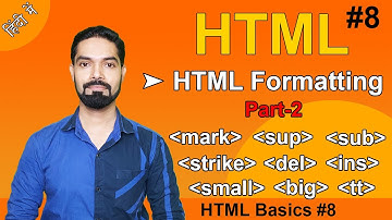 HTML Formatting Tags | HTML Text Formatting Tags | Part2 | Hindi | #htmlbasic8
