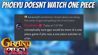 Phoeyu doesn't watch One Piece