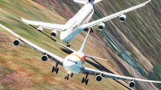 Dois Aviões Batem no Morro Antes de Pousar em Aeroporto Perigoso - Microsoft Flight Simulator!