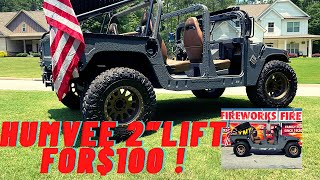 Humvee 2” lift for under $100!!!