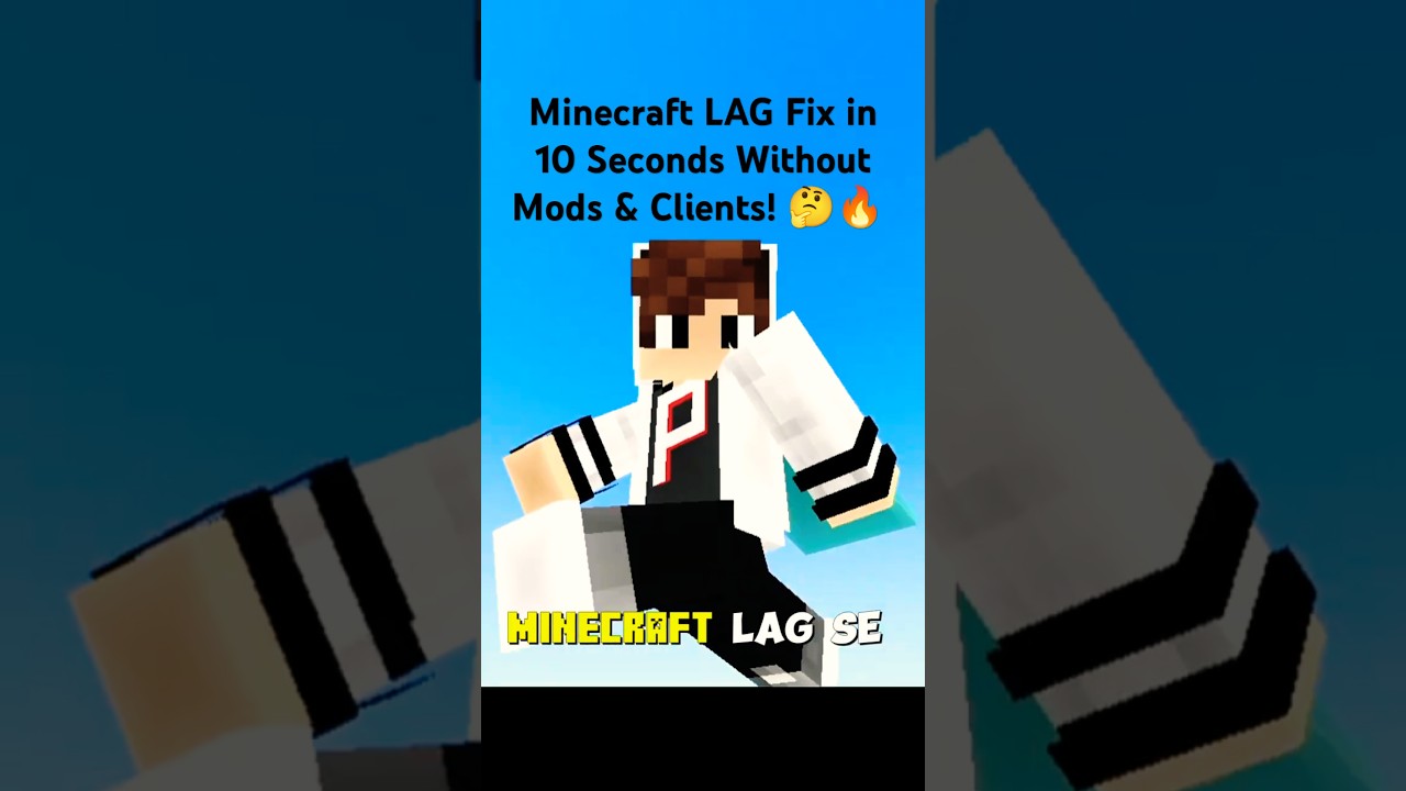 Minecraft Lag Fix in 10 Seconds Without Mods & Clients! 🤔🔥 | 