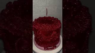 Red hot Glitter 🥵❤️✨#cake #like#subscribe#cakedesign #youtubeshorts