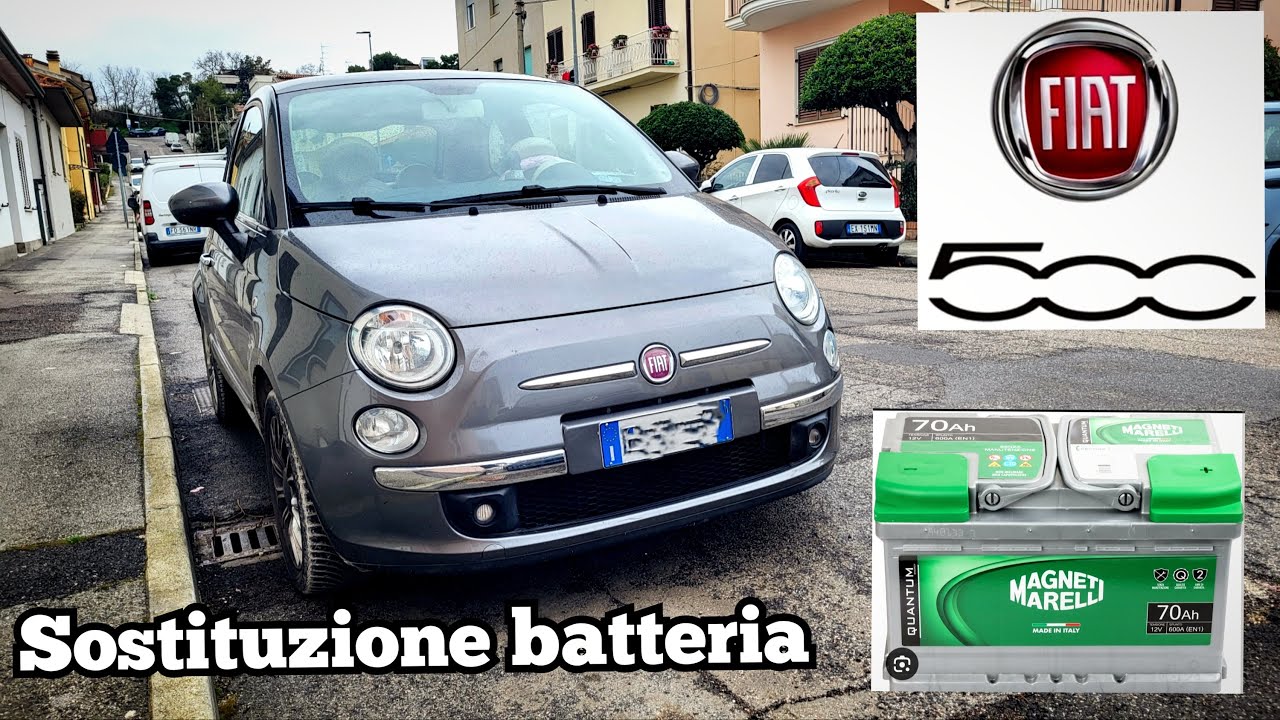 Sostituzione Batteria FIAT 500 1.2 IN 3 MINUTI 👌| Battery replacement