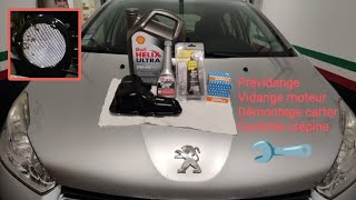 🛢️ CONTRÔLE CRÉPINE + VIDANGE HUILE MOTEUR SUR PEUGEOT 208 1.2L