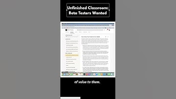 Unfinished Classroom Beta Testers Wanted - Shape the Future of Online Learning!