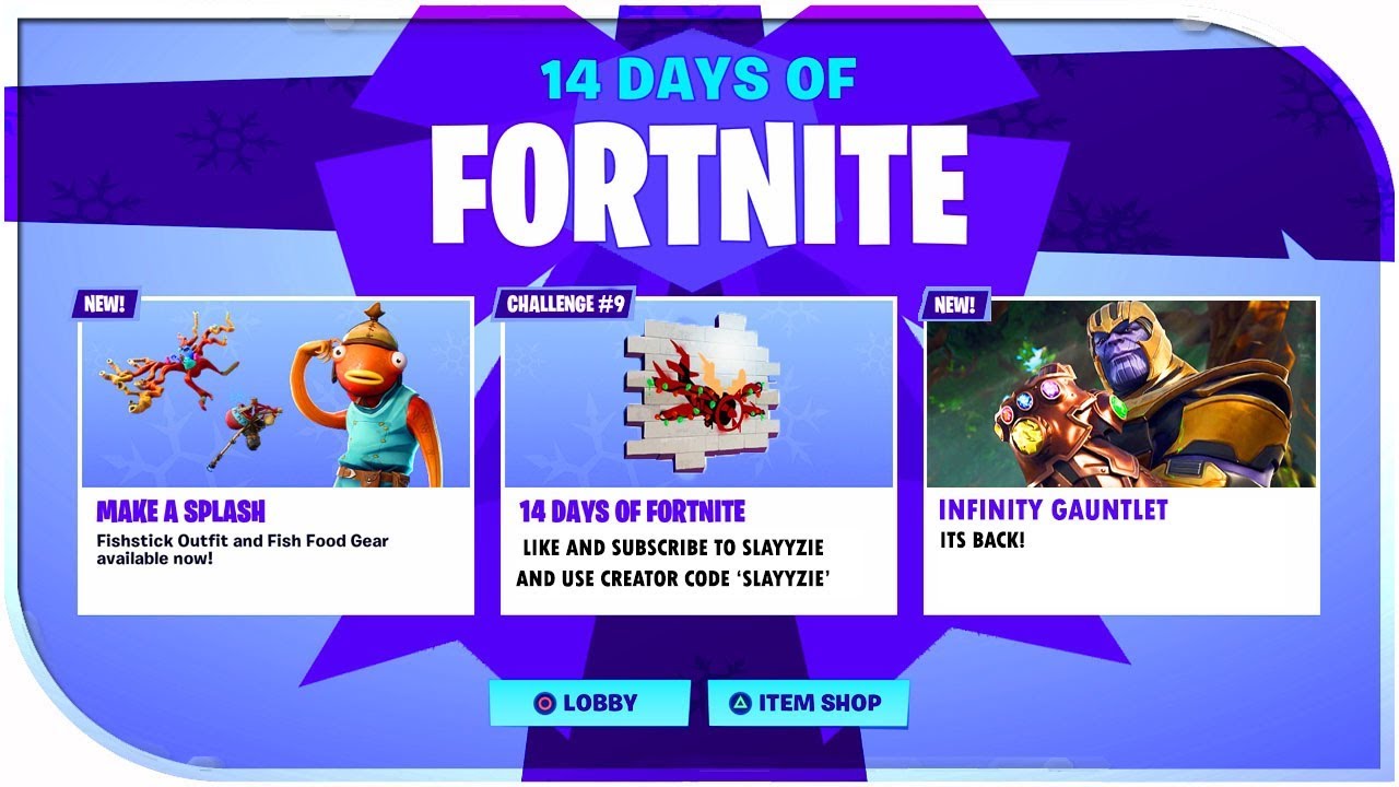 New Snowglobe Banner Day 9 Of 14 Days Of Fortnite Challenge