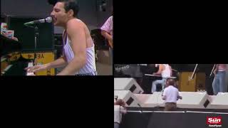 Queen live aid bohemian rhapsody VS Biopic rami malek