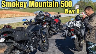 Mountain Top Motocamping | ADV Basketball & Water Crossings | Smokey Mountain 500 Round 2 Day 1