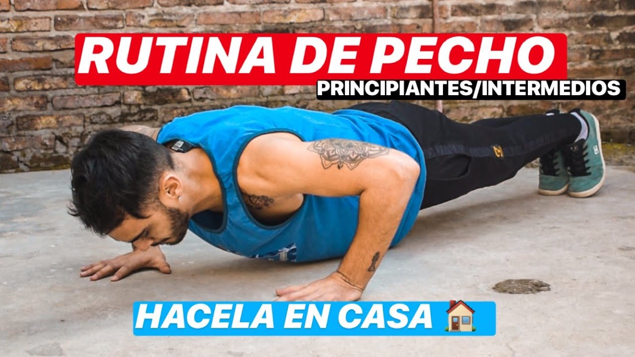 RUTINA DE PECHO EN CASA 💪🏻 - YouTube