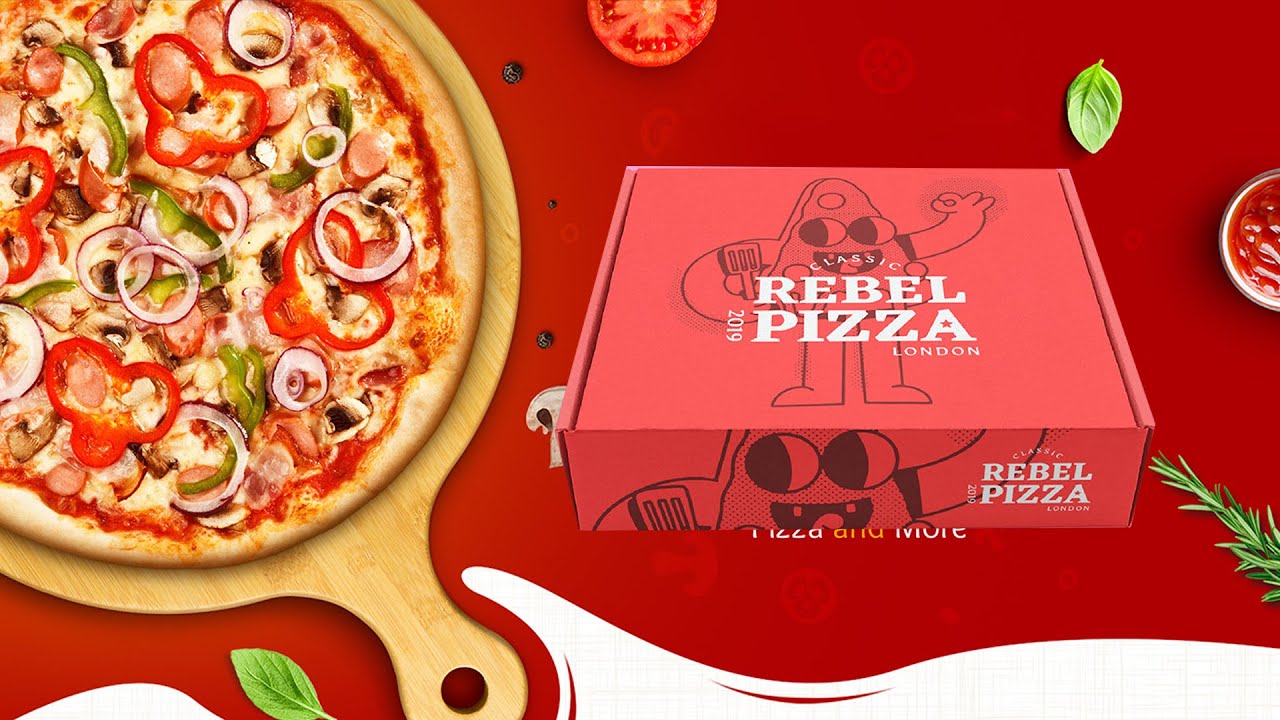 Download PIZZA BOX MOCKUP DESIGN (Photoshop and illustrator) - YouTube