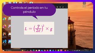 Péndulo simple controla el período