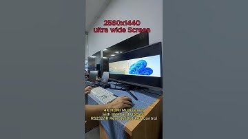 With one keyboard and mouse to control 4 PCs on 1 Ultra wide screen #Quadviewer #KVM #4k