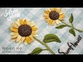 [프랑스 자수 SUB CC] Sunflower Embroidery🌻8월 탄생화, 해바라기 자수🌻