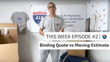 Moving Estimates vs Binding Quote - What are the differences?