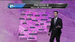 Bitter cold with wind chills well below zero...