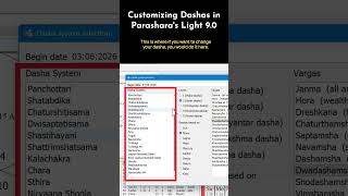 Parashara's Light 9.0 Tutorials: Customizing Dashas #parasharaslight #astrologysoftware
