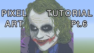 Minecraft Pixel Art Tutorial - The Joker (The Dark Knight) Part 6